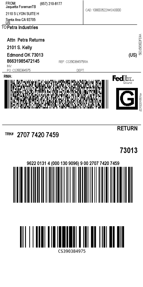 wayfair return label