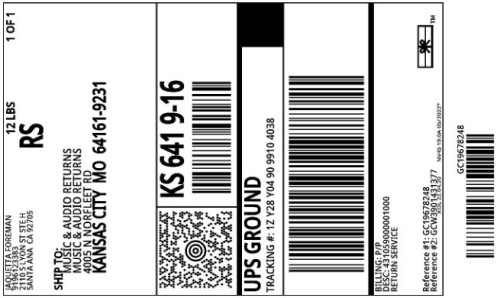 Return Label 4038