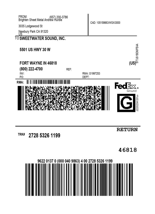 FedEx Shipping Label