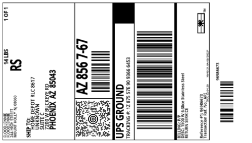 HD return Label