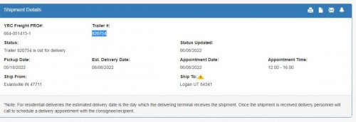 Julian shipment status as of 060822