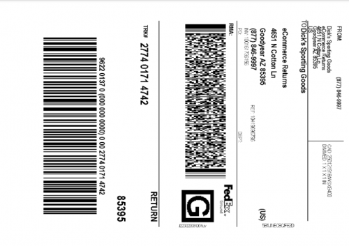 Return Label 4742