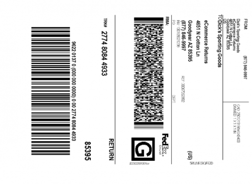 Return Label 4933