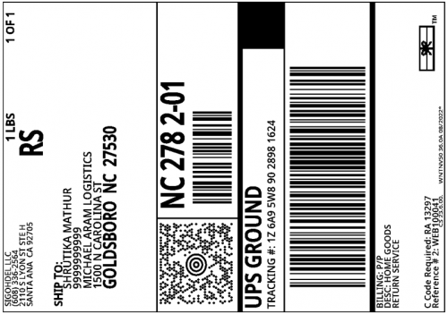 Return Label 8162