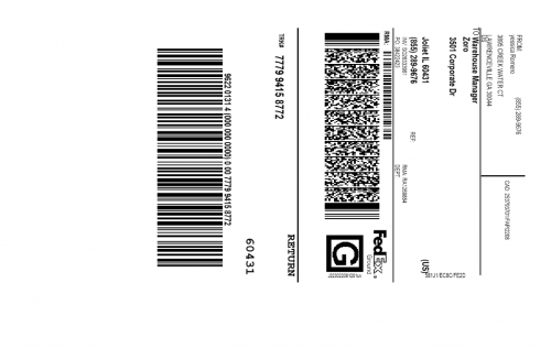 Return Label 8772