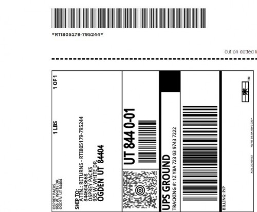 277979254916 osprey return label