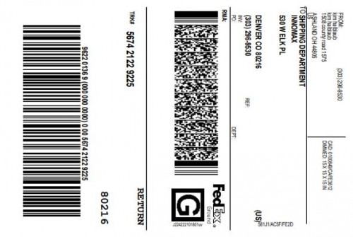 Return label for halblaub