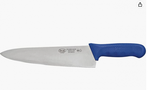 Chef knife blue handgrip