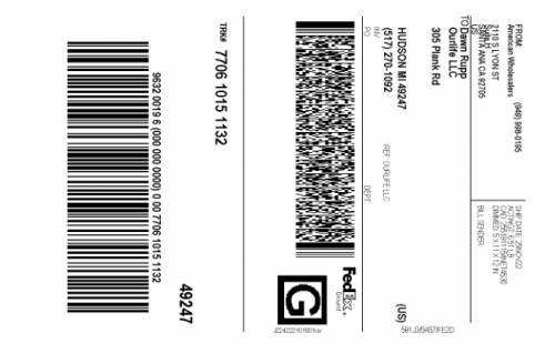 Shipping Label