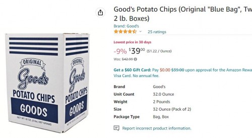 Potato Chips 2 box blue