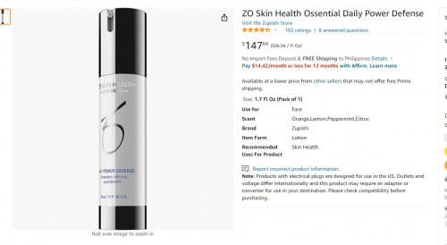 ZO Skin Health Ossential Daily Power Defense