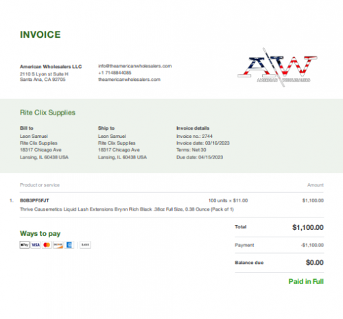 invoice 2744