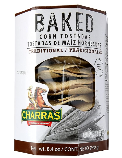 Charras Tostada Bkd Ntrl, 8.5 oz